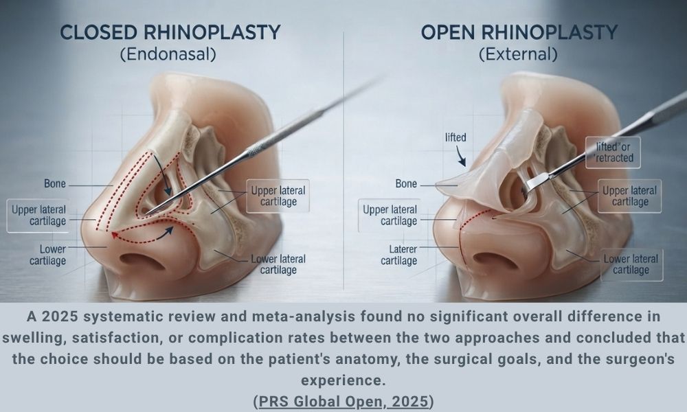 2025 Systematic Review of Open vs Closed Rhinoplasty - Dr Hirra Alavi 2025 Systematic Review of Open vs Closed Rhinoplasty - Dr Hirra Alavi